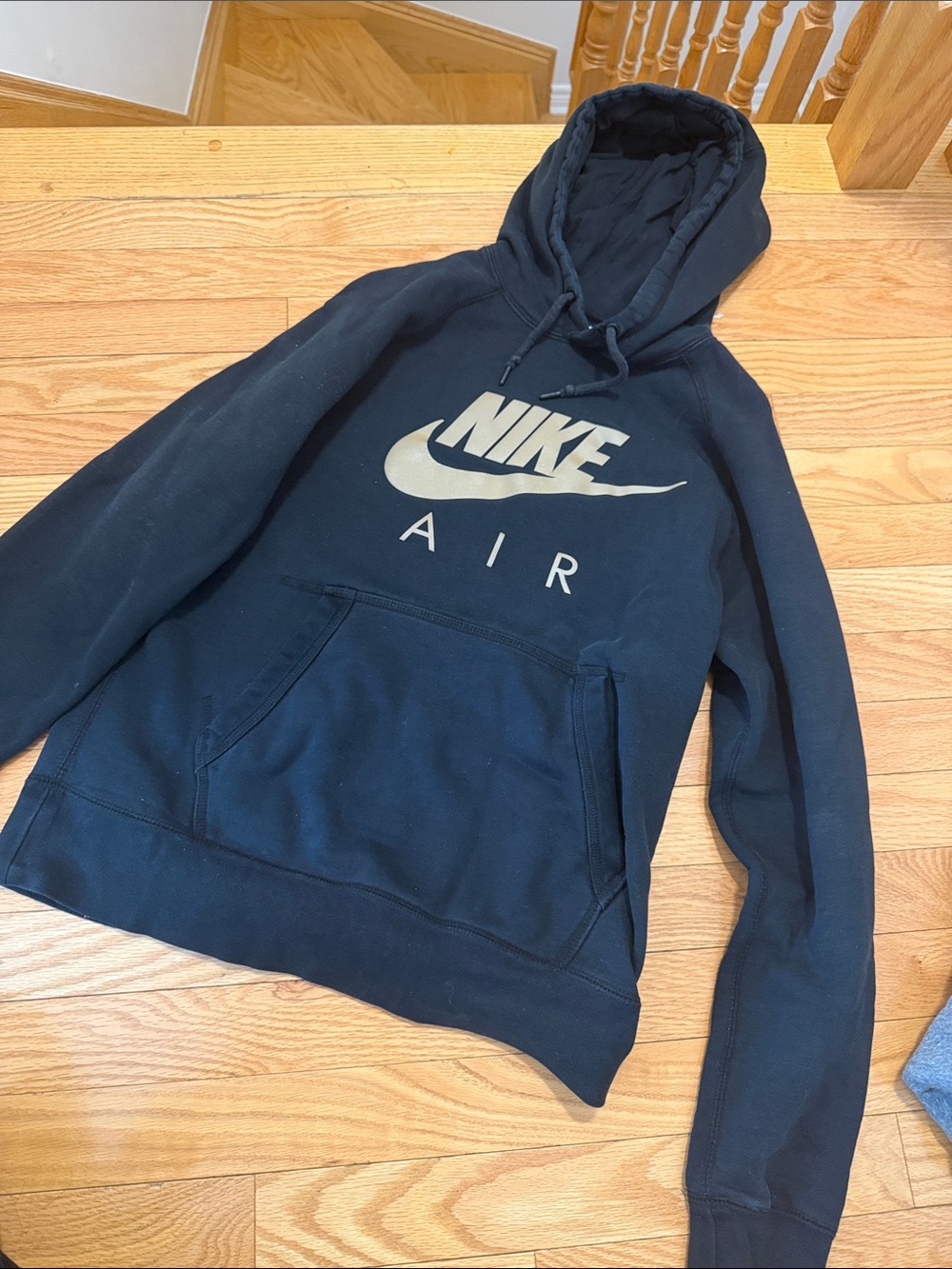 Nike Black Hoodie with White Nike Air Logo